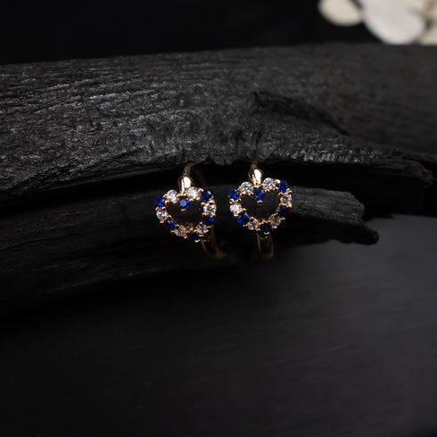 Charm Crystal Heart Earring - D125A